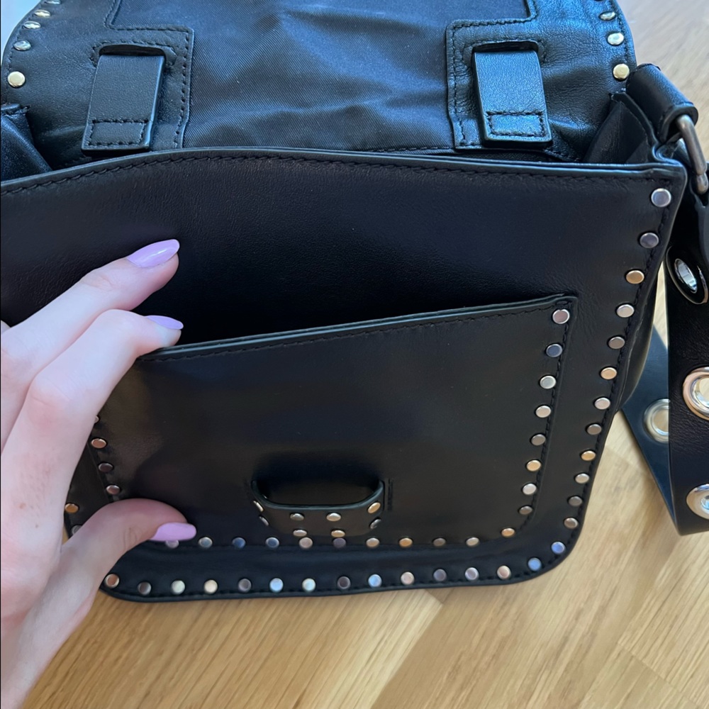 Rebecca minkoff midnighter cross body top handle bag with grommet detail - Picture 4 of 10